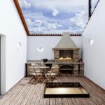 Terraço representado no projeto — visualização 3D do projeto em São Marcos da Serra